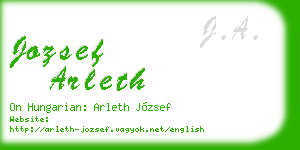 jozsef arleth business card